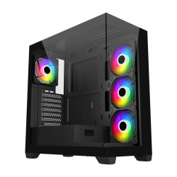 FSP M340-BA/Midi Tower/Transpar./Čierna