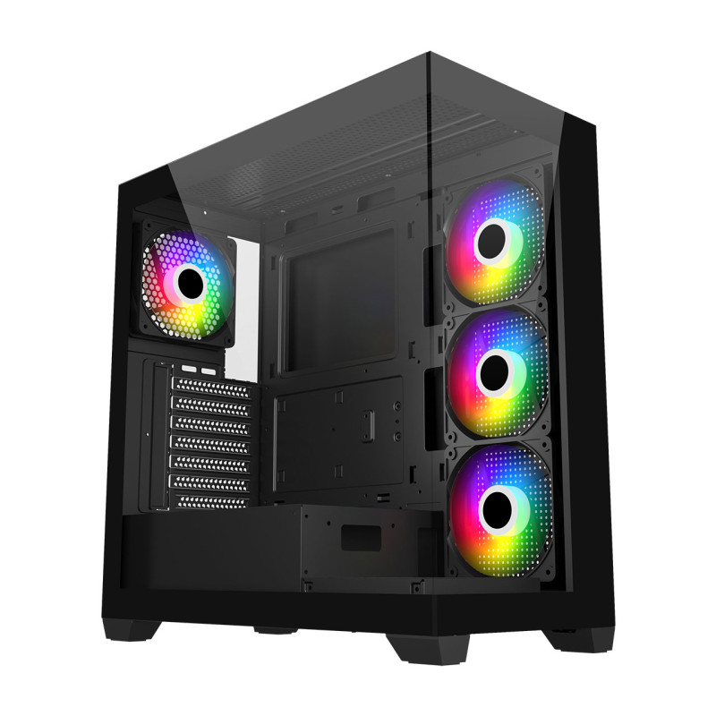FSP M340-BA/Midi Tower/Transpar./Čierna