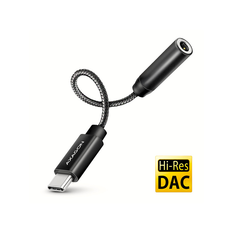 AXAGON ADA-HC, USB-C na 3.5mm jack - Hi-Res DAC audio adaptér, 384kHz/32bit, stereo