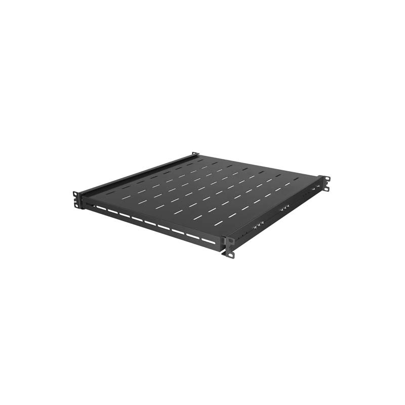 LANBERG POSUVNÁ POLICA PRO 19'' RACKOVÉ SKRINE 500MM ČIERNA (1U/445X500MM, NOSNOSŤ DO 35KG, 4-P
