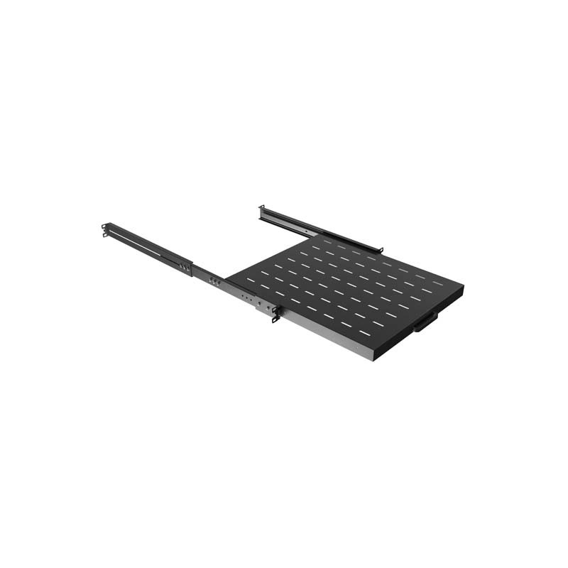 LANBERG POSUVNÁ POLICA PRO 19'' RACKOVÉ SKRINE 500MM ČIERNA (1U/445X500MM, NOSNOSŤ DO 35KG, 4-P