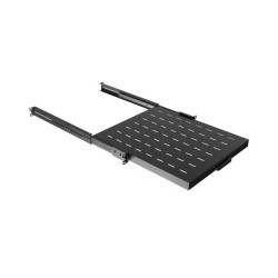 LANBERG POSUVNÁ POLICA PRO 19'' RACKOVÉ SKRINE 500MM ČIERNA (1U/445X500MM, NOSNOSŤ DO 35KG, 4-P