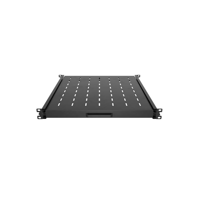 LANBERG POSUVNÁ POLICA PRO 19'' RACKOVÉ SKRINE 500MM ČIERNA (1U/445X500MM, NOSNOSŤ DO 35KG, 4-P