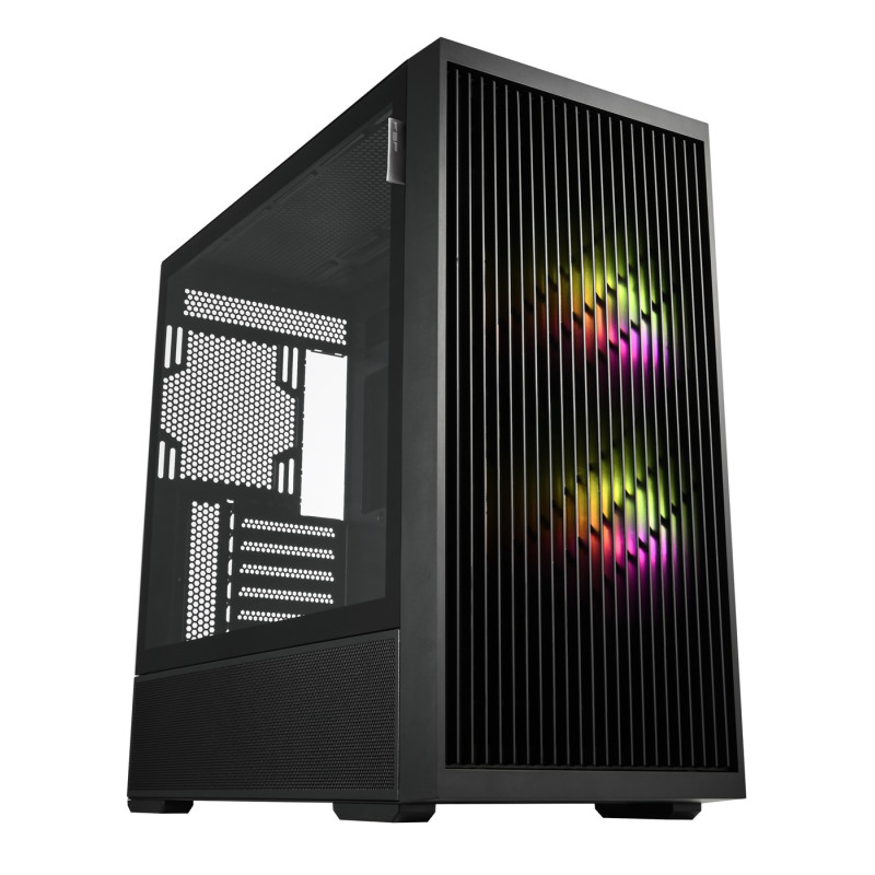FSP M330-BA/Midi Tower/Transpar./Čierna