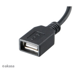 AKASA - USB kábel OTG - mikro USB na USB - 15 cm