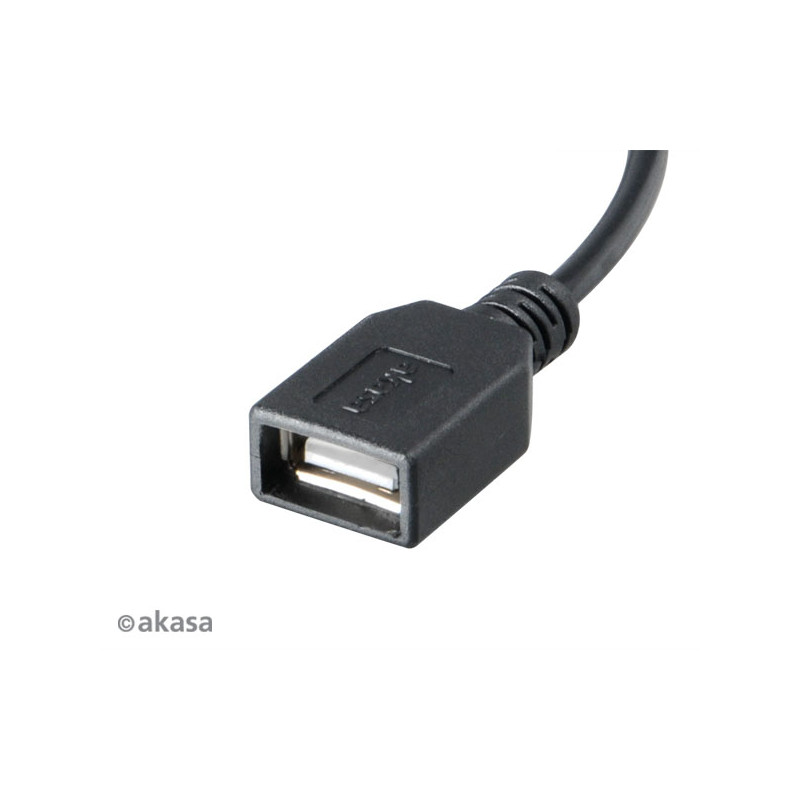 AKASA - USB kábel OTG - mikro USB na USB - 15 cm