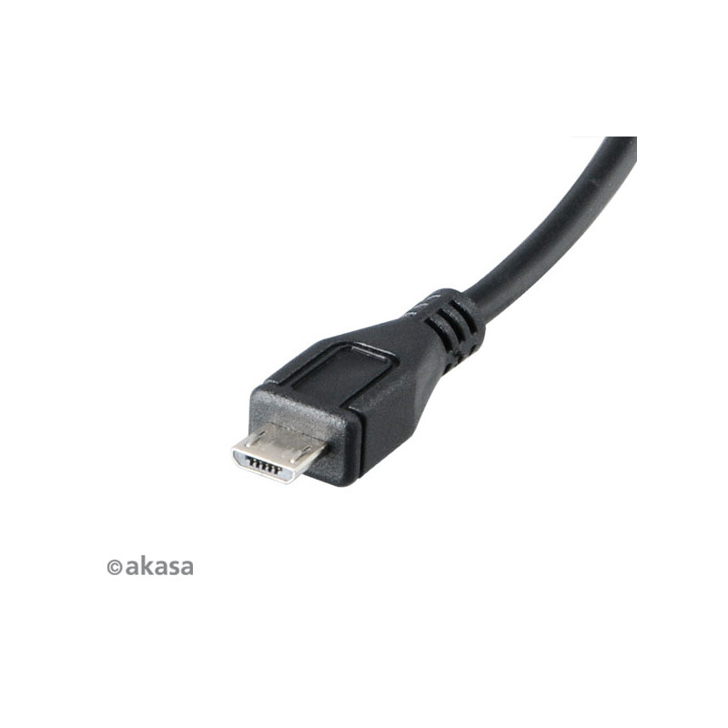 AKASA - USB kábel OTG - mikro USB na USB - 15 cm