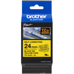 Brother TZE-SL651, žltá/čierna, 24mm, samolaminovací