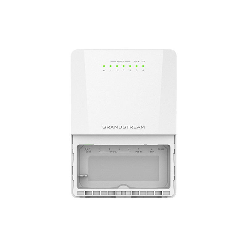 Grandstream GWN7710R vonkajšie L2 managed switch, 5xGbE, SFP, 4xPoE+, IP66