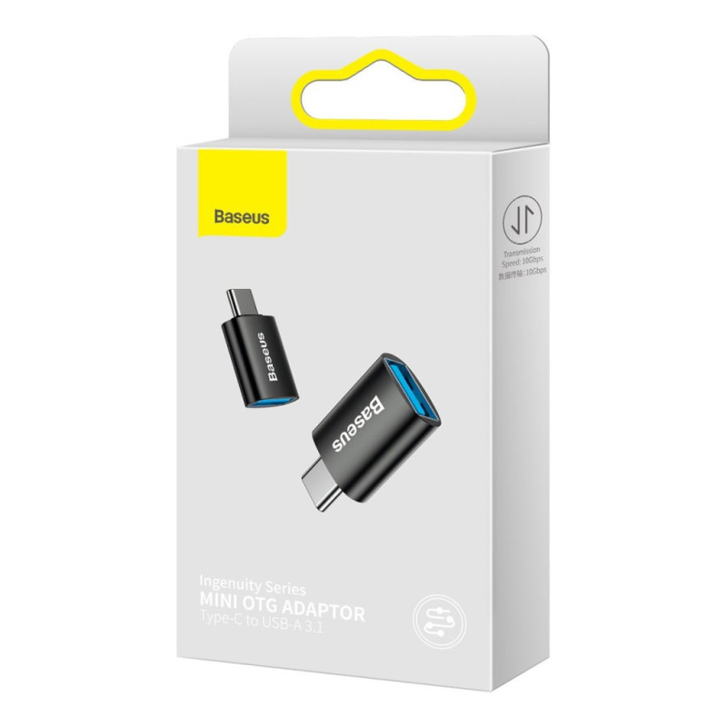 NONAME - Baseus ZJJQ000001 Ingenuity Mini OTG Adaptér z USB-A na USB-C Black
