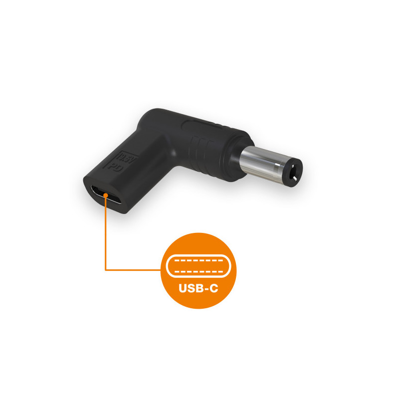Aligator USB-C napájacia redukcia 5,5 x 2,1 mm pre notebooky Acer/Compaq/HP/Fujitsu/Toshiba