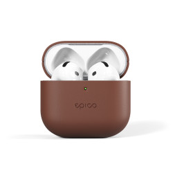 Epico kožené Puzdro pre AirPods 4/4 s ANC - hnedá