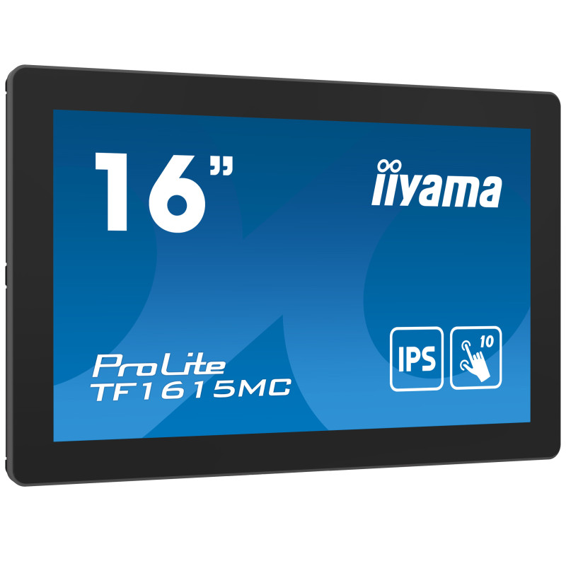 16'' iiyama TF1615MC-B1: FHD, 10P, IP65, HDMI, DP, VGA