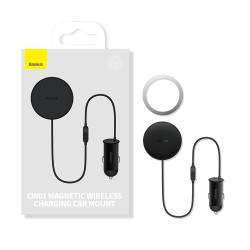 NONAME - Baseus Magnetický držiak do ventilačnej mriežky s nabíjačkou USB-A 15W+25W černý