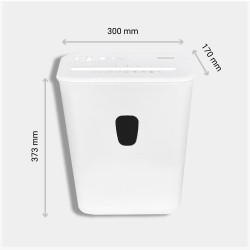 AVELI - Skartovačka DESQ, 4 x 38 mm, 15l, krížová hrdza, biela