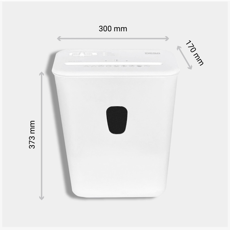 AVELI - Skartovačka DESQ, 4 x 38 mm, 15l, krížová hrdza, biela