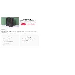 Adata XPG VALOR AIR/Midi Tower/transpar./biela