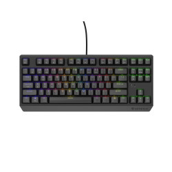 Genesis herná klávesnica THOR 230/TKL/RGB/Outemu Brown/Drôtová USB/US layout/Čierna