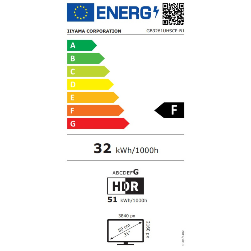iiyama G-Master/GB3261UHSCP-B1/31,5''/VA/4K UHD/144Hz/0,6ms/Čierna/3R