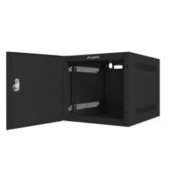 LANBERG RACKOVÁ SKRIŇA 10'' NÁSTENNÁ 4U/280X310 PRO VLASTNÚ MONTÁŽ S KOVOVÝMI DVERAMI ČIERNA-FLAT PACK