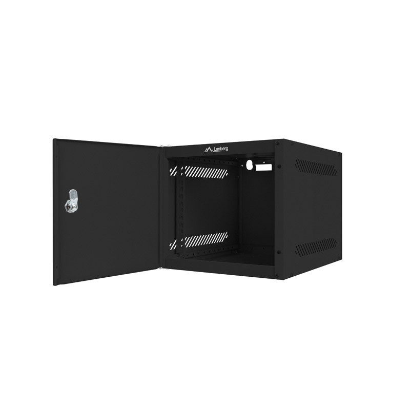 LANBERG RACKOVÁ SKRIŇA 10'' NÁSTENNÁ 4U/280X310 PRO VLASTNÚ MONTÁŽ S KOVOVÝMI DVERAMI ČIERNA-FLAT PACK