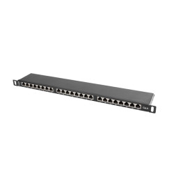LANBERG PATCH PANEL 24 PORTOV 0,5U 19'' CAT.6 FTP TIENE ČIERNY