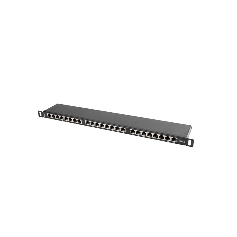 LANBERG PATCH PANEL 24 PORTOV 0,5U 19'' CAT.6 FTP TIENE ČIERNY