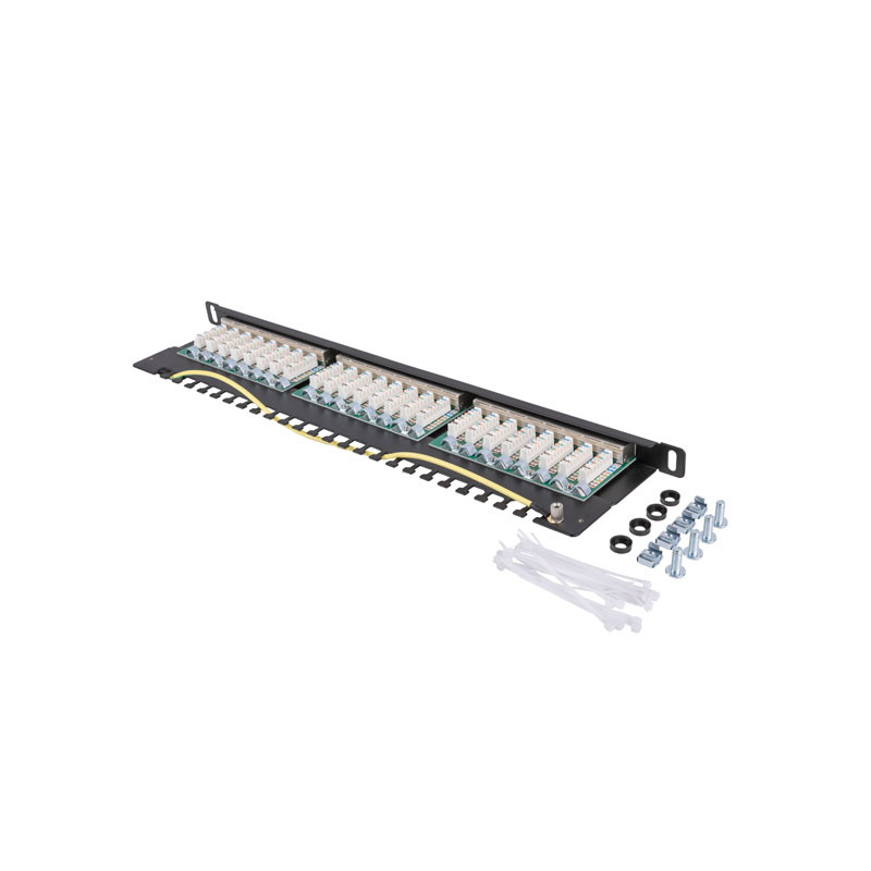 LANBERG PATCH PANEL 24 PORTOV 0,5U 19'' CAT.6 FTP TIENE ČIERNY