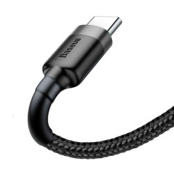 NONAME - Baseus dátový kábel Cafule USB-C 3m 2A šedo-čierny