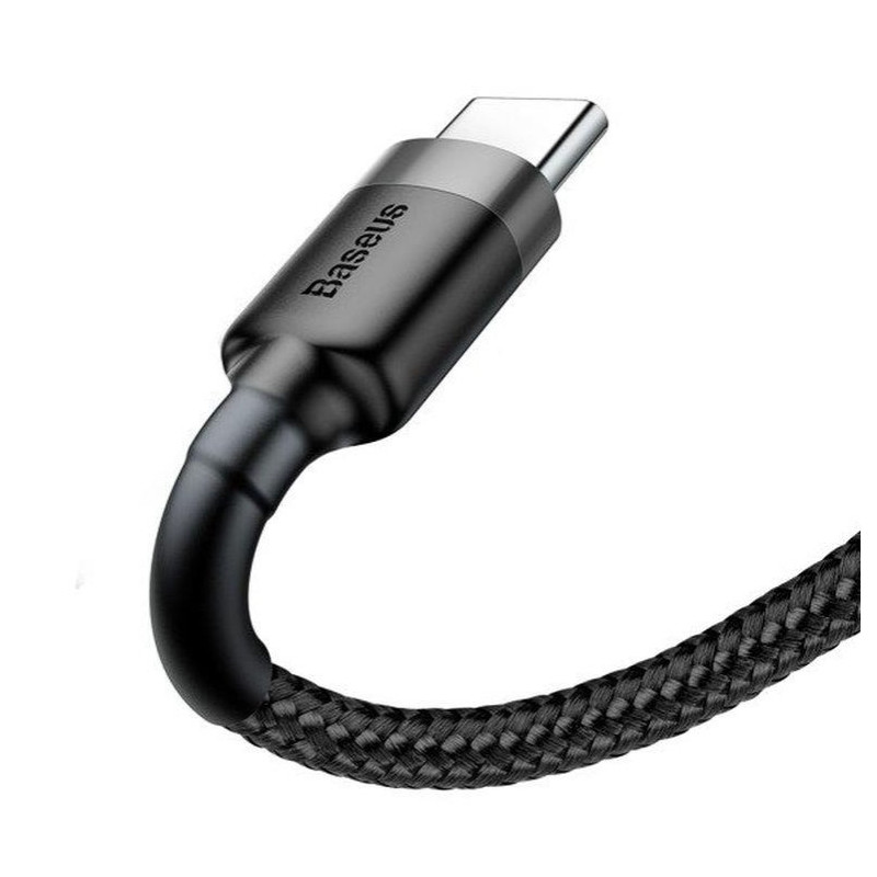 NONAME - Baseus dátový kábel Cafule USB-C 3m 2A šedo-čierny