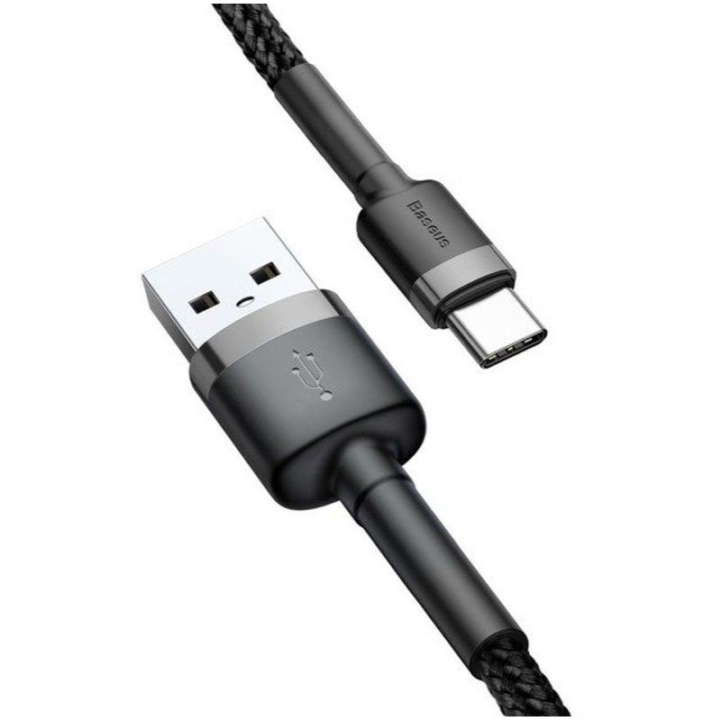 NONAME - Baseus dátový kábel Cafule USB-C 3m 2A šedo-čierny