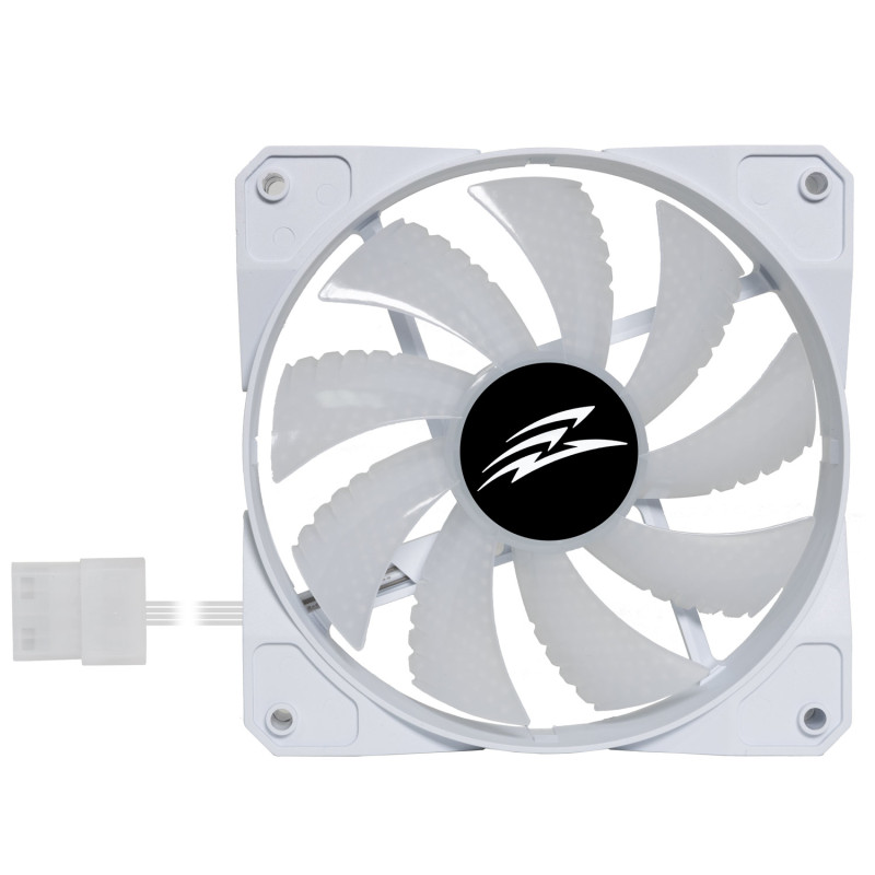 EVOLVEO 12FSW, ventilátor, 120mm, 4pin molex, ARGB, slave, biely