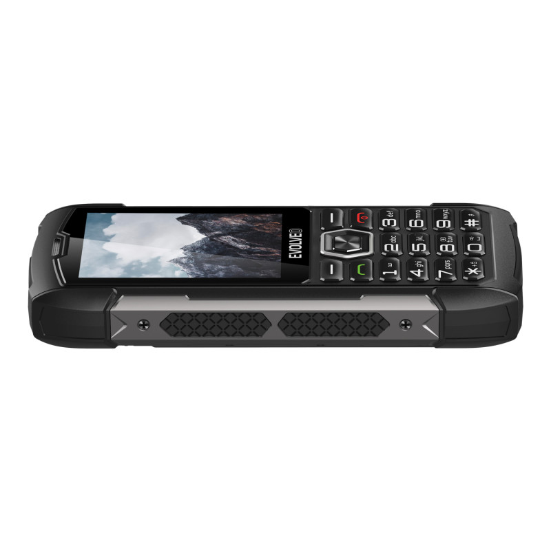 EVOLVEO StrongPhone H1, IP68 odolný Dual SIM telefón, 2,8'' LCD, 5000mAh, Powerbanka, černo-sivý