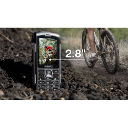 EVOLVEO StrongPhone H1, IP68 odolný Dual SIM telefón, 2,8'' LCD, 5000mAh, Powerbanka, černo-sivý