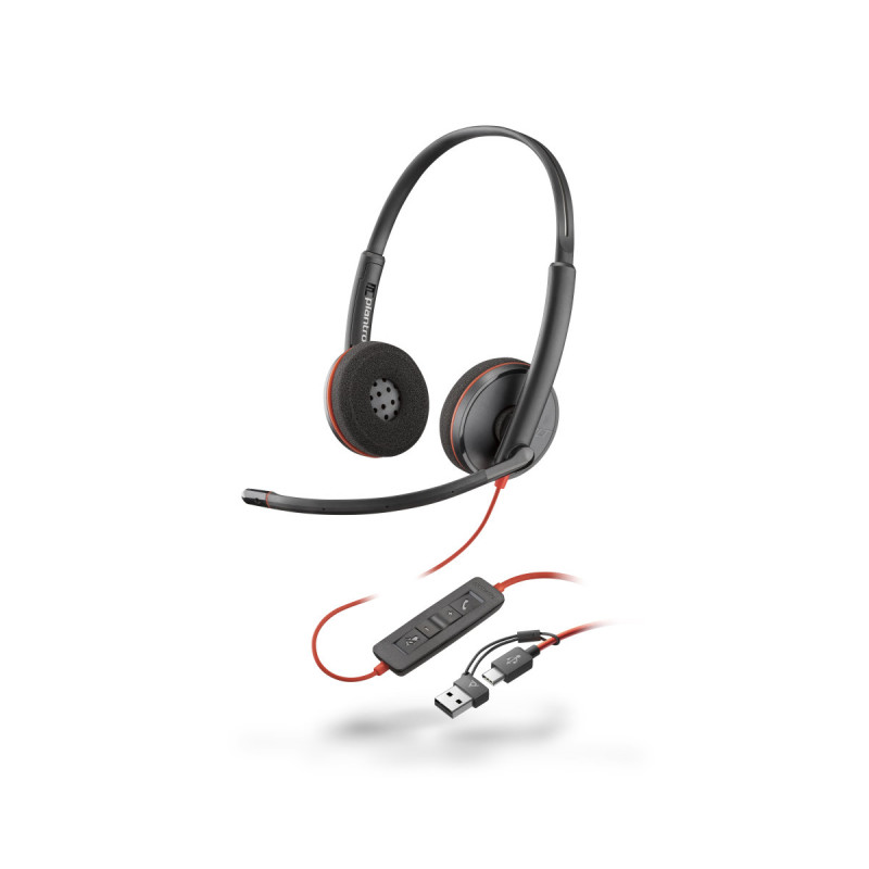 POLY BLACKWIRE 3220, USB-C, USB-C/A ADAPTER, BULK