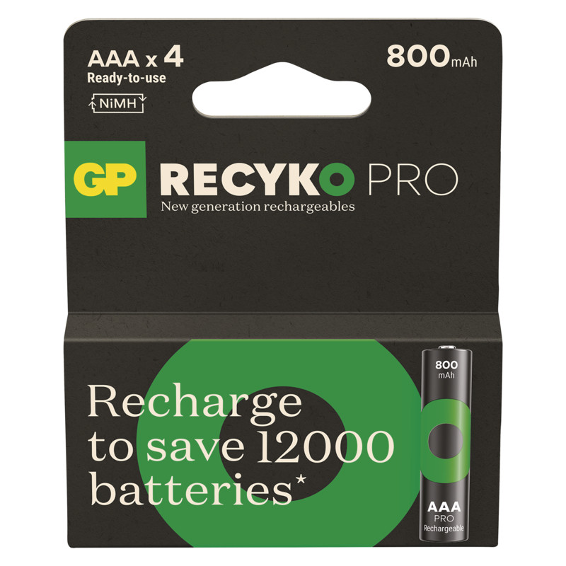 GP BATERIE - GP Nabíjací bat. ReCyko Pre AAA (HR03) 800mAh-4ks