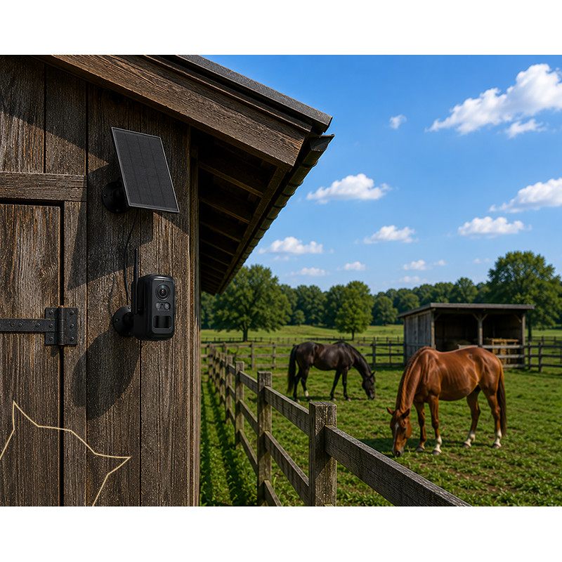 Set solárnych kamer Viking HUB S04/8000 mAh/ mobilné aplikácie/ outdoor