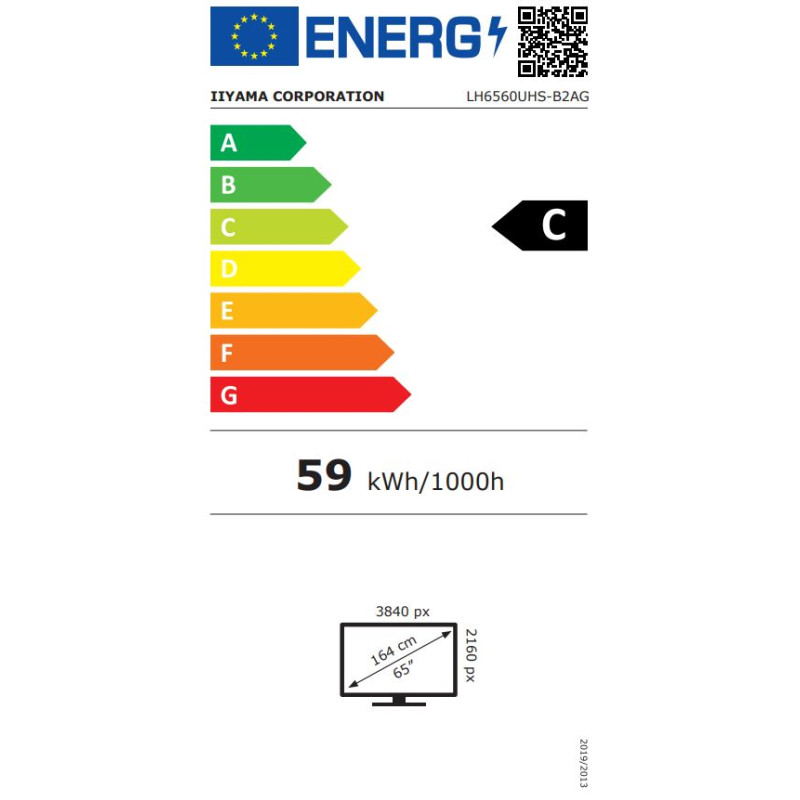 65'' iiyama LH6560UHS-B2AG:VA,4K UHD,Android,24/7