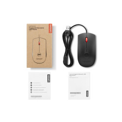 Lenovo Fingerprint Biometric USB Mouse Gen 3/Kancelárska/Optická/2 000 DPI/Drôtové USB-A/Čierna