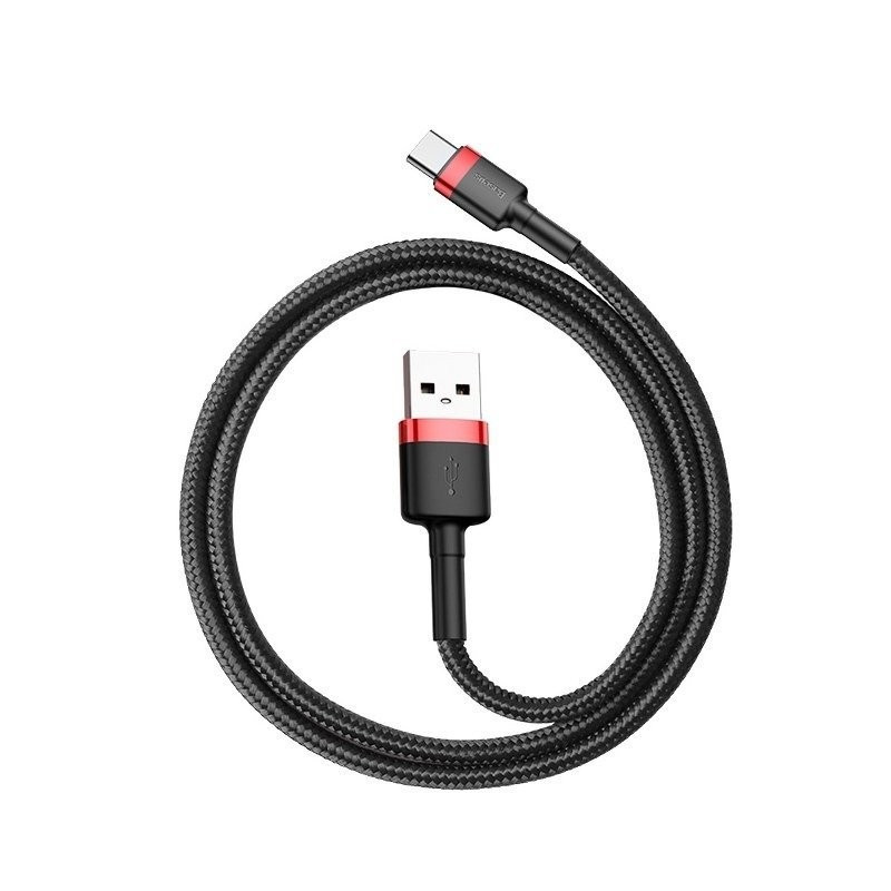 NONAME - Baseus CATKLF-B91 Cafule Kabel USB-C 3A 1m Red/Black