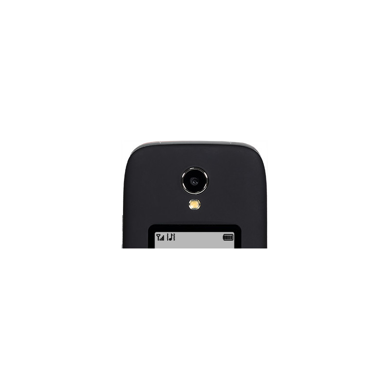 EVOLVEO EasyPhone FS, vyklápací telefón 2.8'' pre seniorov s nabíjacím stojanom (čierna farba)