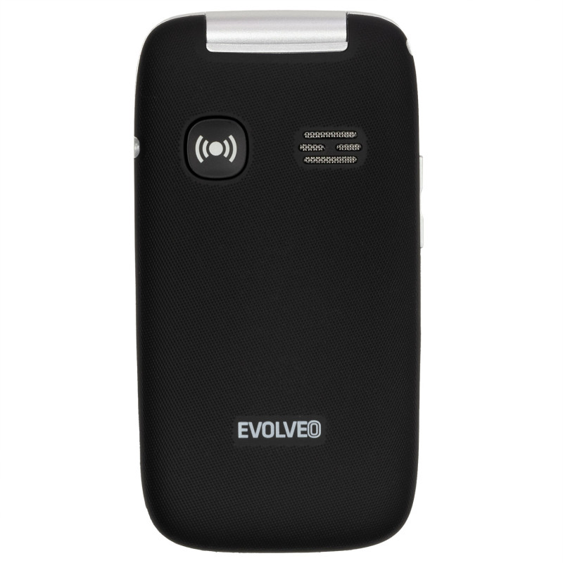 EVOLVEO EasyPhone FS, vyklápací telefón 2.8'' pre seniorov s nabíjacím stojanom (čierna farba)
