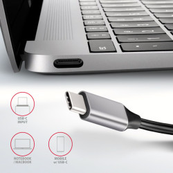 AXAGON HMC-HCR3A, USB 3.2 Gen 1 húb, porty 3x USB-A, HDMI 4k/30Hz, SD/microSD, kábel USB-C 20cm