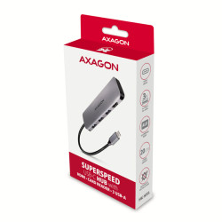 AXAGON HMC-HCR3A, USB 3.2 Gen 1 húb, porty 3x USB-A, HDMI 4k/30Hz, SD/microSD, kábel USB-C 20cm