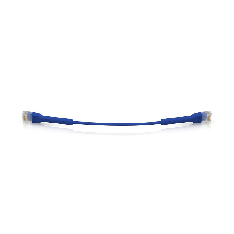 Ubiquiti U-Cable-PATCH-RJ45-BL, Eth Patch Kabel, 0,1m (0,22m s konektormi), Cat6, modrý