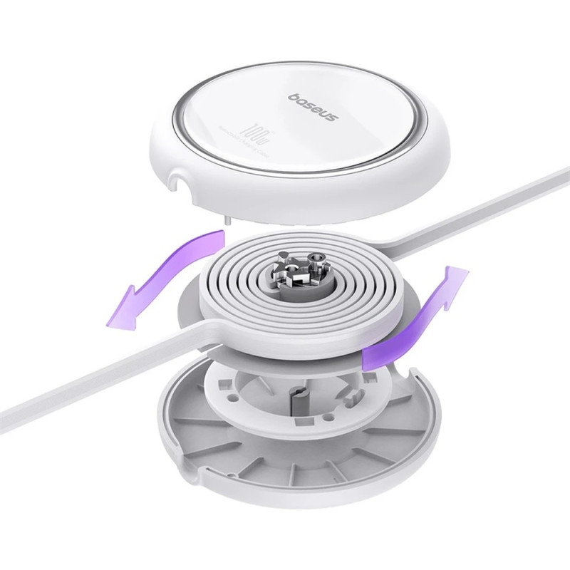 NONAME - Baseus Dátový kábel Free2Draw mini USB-C/USB-C 1m 100W biely