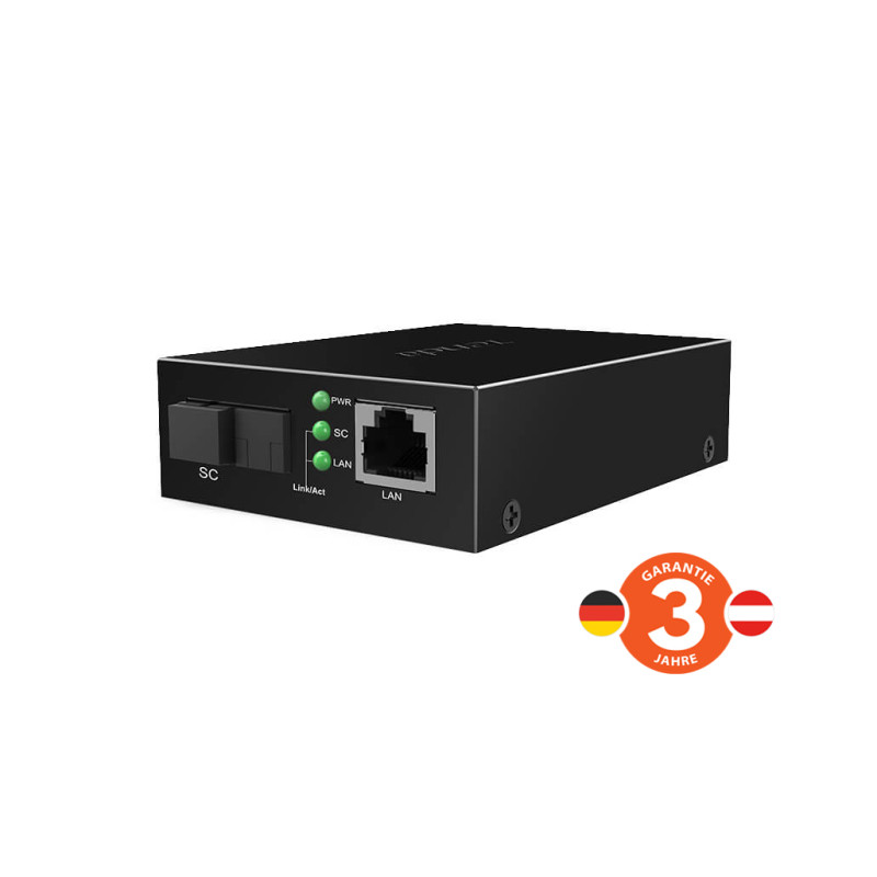Tenda TFC300B Gigabit Media Converter WDM, SM, Tx 1310nm, Rx 1550nm, 1x SC (UPC), 1x GLAN, 3 km