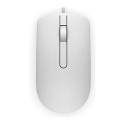 Dell MS116/Kancelárska/Optická/1 000 DPI/Drôtová USB/Biela