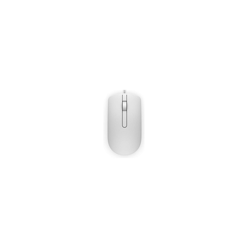 Dell MS116/Kancelárska/Optická/1 000 DPI/Drôtová USB/Biela