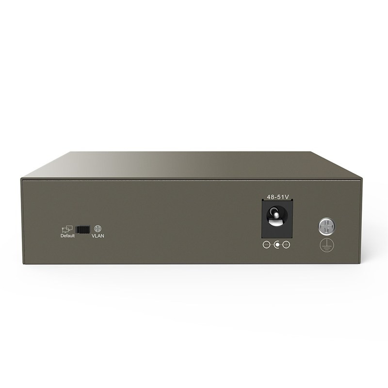 Tenda TEG1105P-4-63W PoE AT switch 4x PoE 802.3af/at, 5x 1 Gb/s, PoE celkom 63W, fanless, PoE+